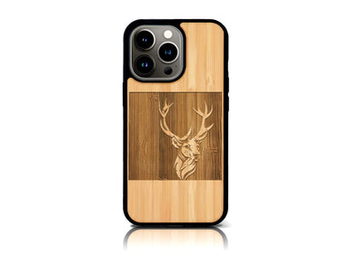 Coque bois-plastique iPhone 13 Pro DEER
